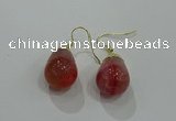 NGE236 15*20mm teardrop agate gemstone earrings wholesale