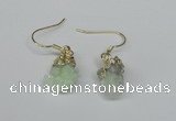 NGE25 10*14mm - 12*16mm nuggets druzy quartz earrings wholesale
