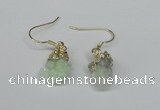 NGE25 10*14mm - 12*16mm nuggets druzy quartz earrings wholesale