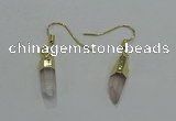 NGE250 5*16mm - 5*18mm sticks white crystal gemstone earrings