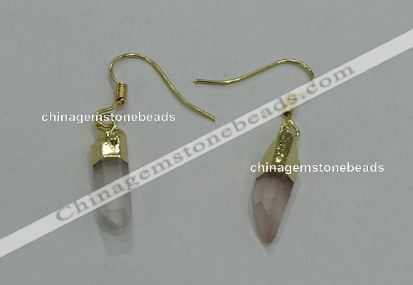 NGE250 5*16mm - 5*18mm sticks white crystal gemstone earrings