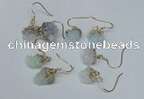 NGE26 10*14mm - 12*16mm nuggets druzy quartz earrings wholesale