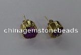 NGE314 12mm - 14mm freeform druzy agate earrings wholesale