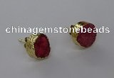 NGE315 12mm - 14mm freeform druzy agate earrings wholesale