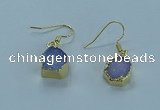 NGE332 9mm - 11mm freeform druzy agate earrings wholesale