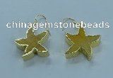 NGE390 20mm - 22mm starfish druzy agate earrings wholesale