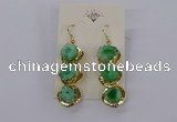 NGE396 10*32mm - 12*38mm druzy agate gemstone earrings