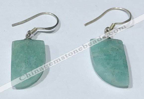 NGE424 10*15mm horn-shaped amazonite earrings wholesale