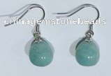 NGE427 10*10mm teardrop amazonite earrings wholesale