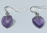 NGE431 10*10mm heart-shaped amethyst earrings wholesale