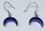 NGE434 10*14mm moon-shaped lapis lazuli earrings wholesale