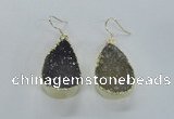 NGE47 20*28mm - 22*30mm teardrop druzy agate earrings
