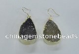 NGE47 20*28mm - 22*30mm teardrop druzy agate earrings