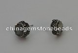 NGE5015 12mm freeform druzy agate gemstone earrings wholesale