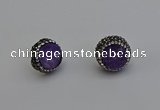 NGE5016 12mm freeform druzy agate gemstone earrings wholesale