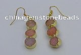 NGE5042 10*30mm - 10*32mm druzy agate gemstone earrings wholesale