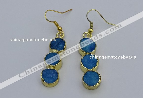 NGE5045 10*30mm - 10*32mm druzy agate gemstone earrings wholesale