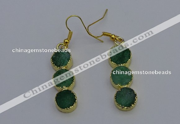 NGE5046 10*30mm - 10*32mm druzy agate gemstone earrings wholesale