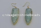 NGE5060 12*35mm - 15*40mm arrowhead amazonite pendants wholeasle