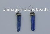 NGE5100 10*35mm - 15*45mm freeform blue kyanite earrings