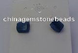 NGE5107 6*10mm nuggets blue kyanite earrings wholesale