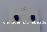 NGE5112 5*8mm freeform plated druzy quartz earrings wholesale