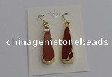 NGE5171 10*28mm - 10*30mm flat teardrop mookaite earrings