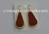 NGE5172 15*28mm - 15*30mm flat teardrop mookaite earrings