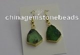 NGE5175 15*20mm australia chrysoprase earrings wholesale