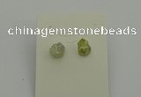 NGE5186 5*8mm - 6*10mm nuggets plated druzy quartz earrings