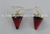 NGE62 14*20mm - 15*22mm cone agate gemstone earrings wholesale