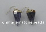 NGE63 14*20mm - 15*22mm cone agate gemstone earrings wholesale