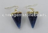 NGE64 14*20mm - 15*22mm cone agate gemstone earrings wholesale