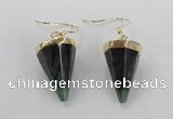 NGE65 14*20mm - 15*22mm cone agate gemstone earrings wholesale