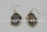 NGE80 18*25mm - 20*25mm freeform druzy agate gemstone earrings