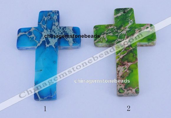 NGP05 5PCS 40*60mm cross dyed imperial jasper pendants wholesale