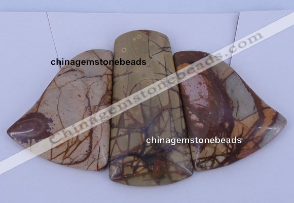 NGP09 Picasso jasper gemstone pendants set jewelry wholesale