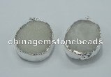 NGP1005 25*35mm - 35*45mm freeform druzy agate beads pendant