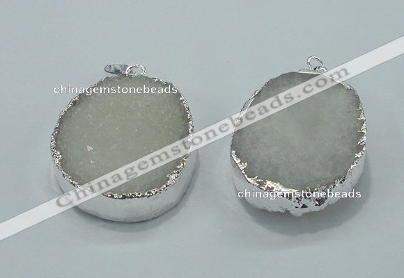 NGP1005 25*35mm - 35*45mm freeform druzy agate beads pendant