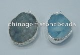 NGP1010 25*35mm - 35*45mm freeform druzy agate beads pendant