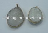 NGP1022 25*35mm - 35*45mm freeform druzy agate beads pendant