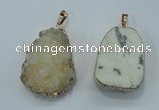 NGP1023 25*35mm - 35*45mm freeform druzy agate beads pendant