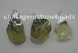 NGP1086 20*30mm - 25*50mm nuggets yellow quartz pendants