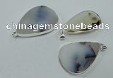 NGP1152 30*40mm - 40*50mm freeform agate pendants with brass setting