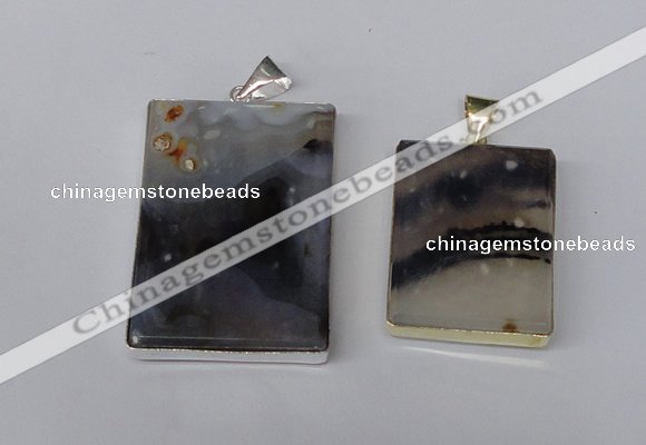 NGP1156 25*35mm - 40*50mm freeform montana agate pendants