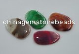 NGP1170 35*50mm - 45*70mm freeform agate gemstone pendants wholesale