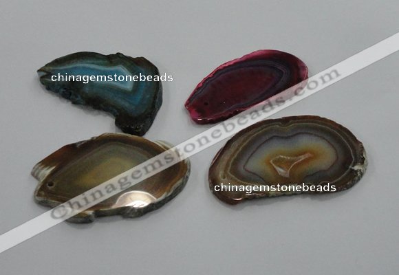 NGP1190 35*50mm - 40*70mm freeform agate gemstone pendants wholesale