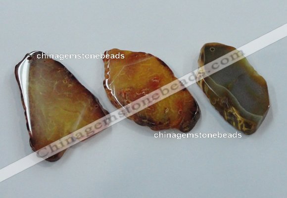 NGP1195 30*60mm - 45*75mm freeform agate gemstone pendants wholesale