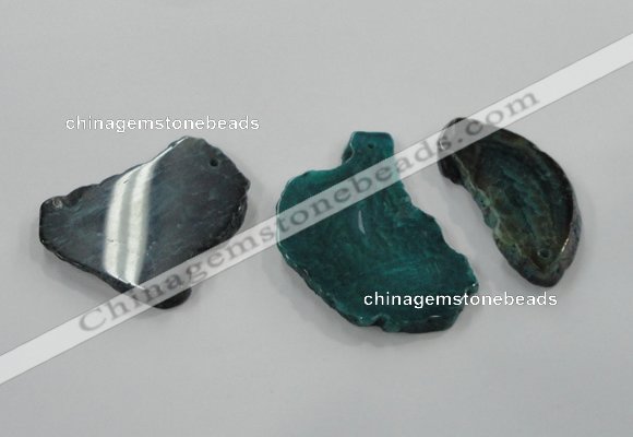 NGP1196 30*50mm - 40*70mm freeform agate gemstone pendants wholesale