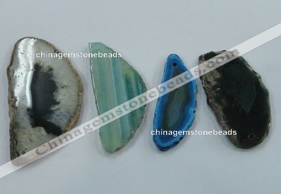 NGP1198 30*50mm - 40*70mm freeform agate gemstone pendants wholesale